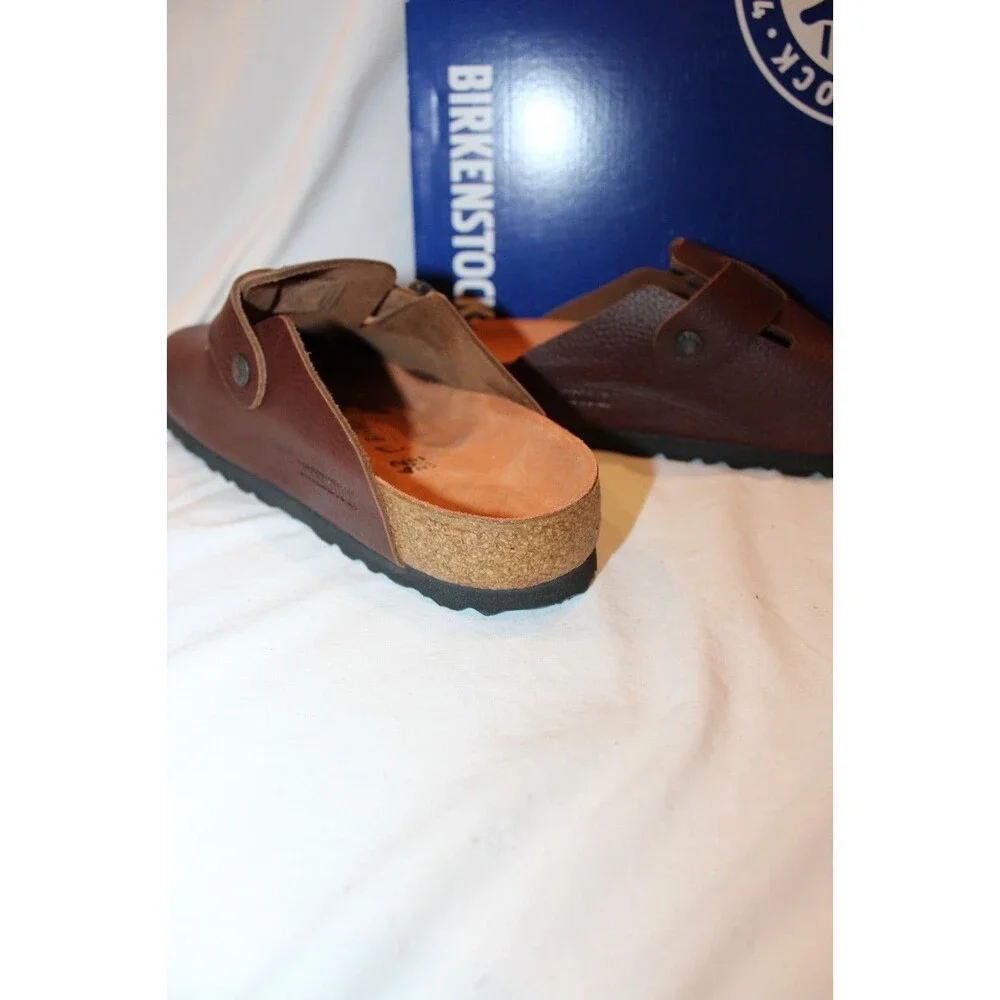 Birkenstock Boston Wire Buckle Men's Leather Sandals Wood Roast EU 42 REG $175